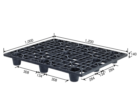 플라스틱 파렛트 컵 파렛트 EOS4 1200*1000*140mm 궤착 가능