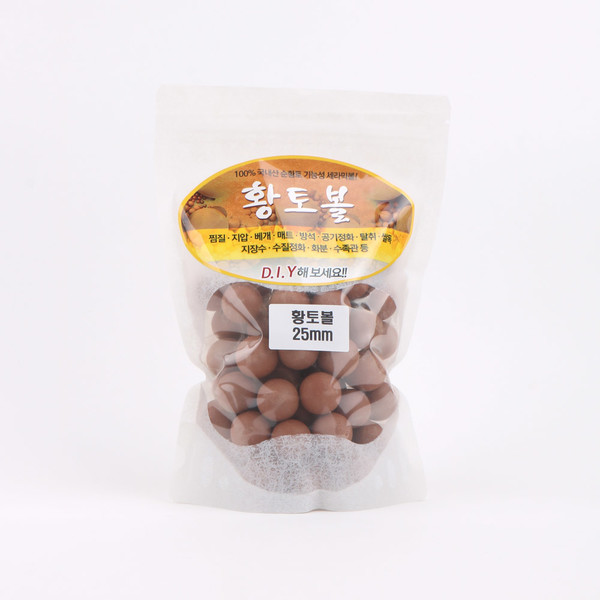 친환경 100% 국내산 황토볼 25mm (1kg)