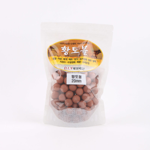 친환경 100% 국내산 황토볼 20mm (1kg)